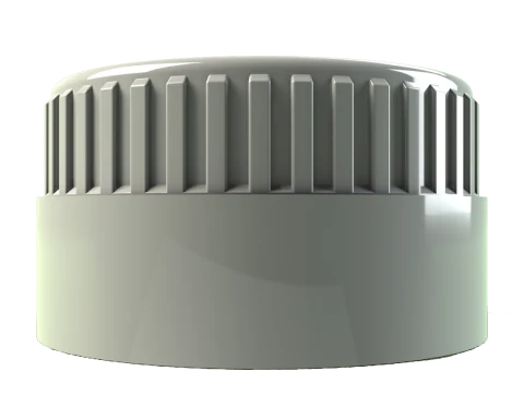 32/19mm · غطاء بالكبس · PET · قطعتان · تدفق مزدوج · غشاء قابل للتمزيق